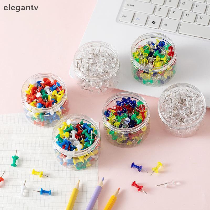 EGN 100 ชิ้น/กล่องสารพันทํา Thumb Tas Multicolor พลาสติก Tas Push Pins Cork Board สํานักงานเครื่องเข
