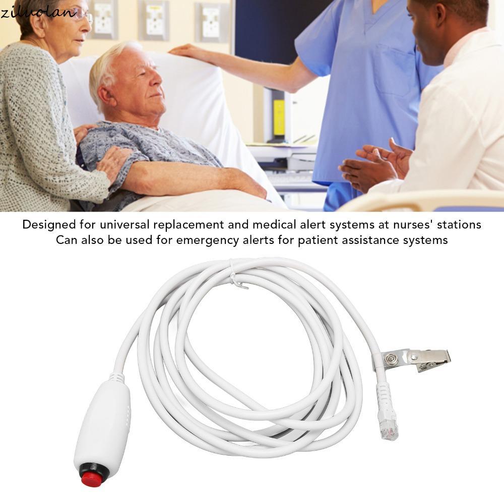ZILUO สายเรียกพยาบาล, ปลั๊ก 6P4C เปลี่ยนหัวคริสตัลสายพยาบาล, Universal 9.8ft สายปุ่มกด Healthcare Fa