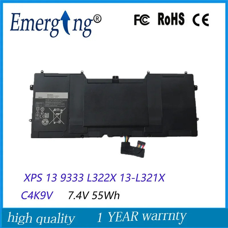 7.4โวลต์55WH เดิมแบตเตอรี่ C4K9V สำหรับ Dell XPS 13 9333 L322X 13-L321X L221x PKH18 Y9N00 0Y9N00 489