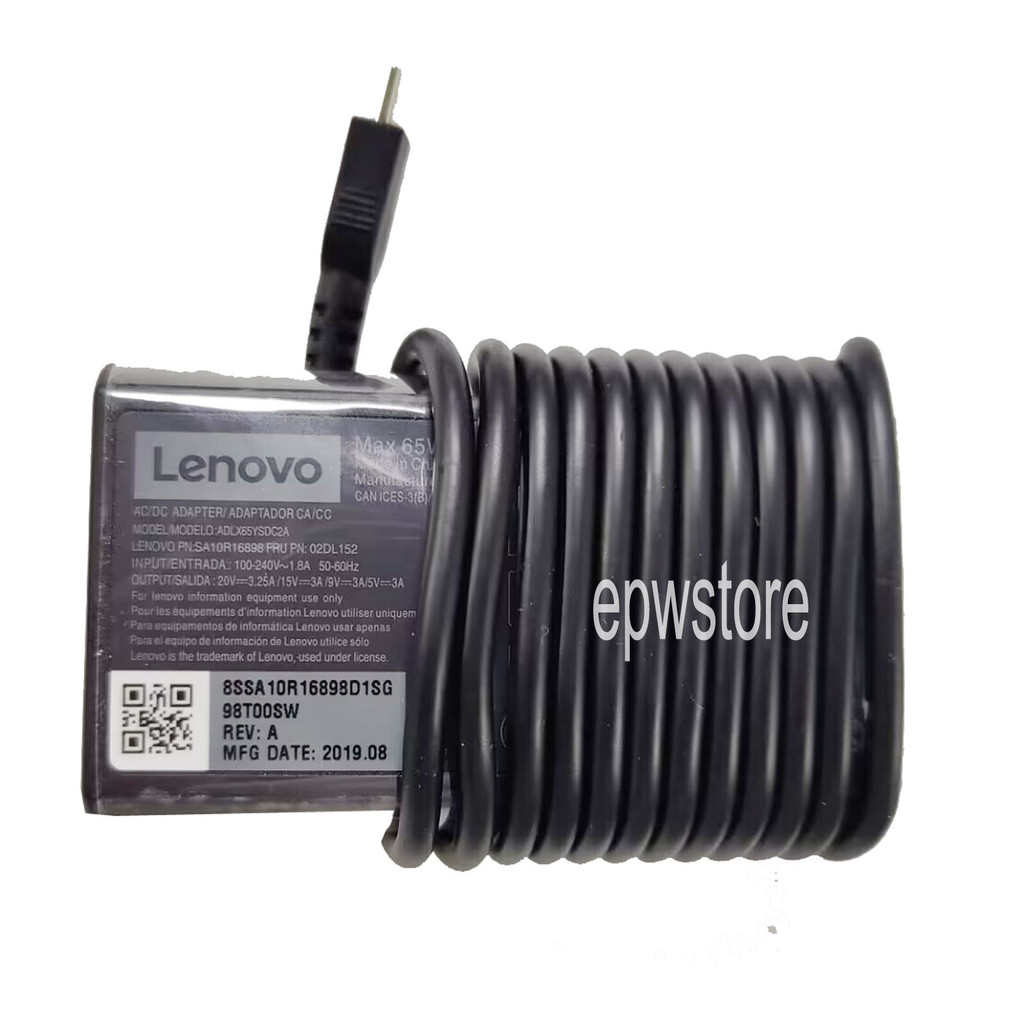 65W 20V 3.25A USB Type C AC Adapter Charger สําหรับ LENOVO THINKBOOK T14 T15