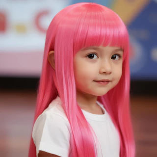 วิกผมเด็ก วิกคอสเพลย์ ผมยาวนุ่ม ใส่สบาย ปรับได้ ระบายอากาศ การแสดง แต่งกาย งานโรงเรียน