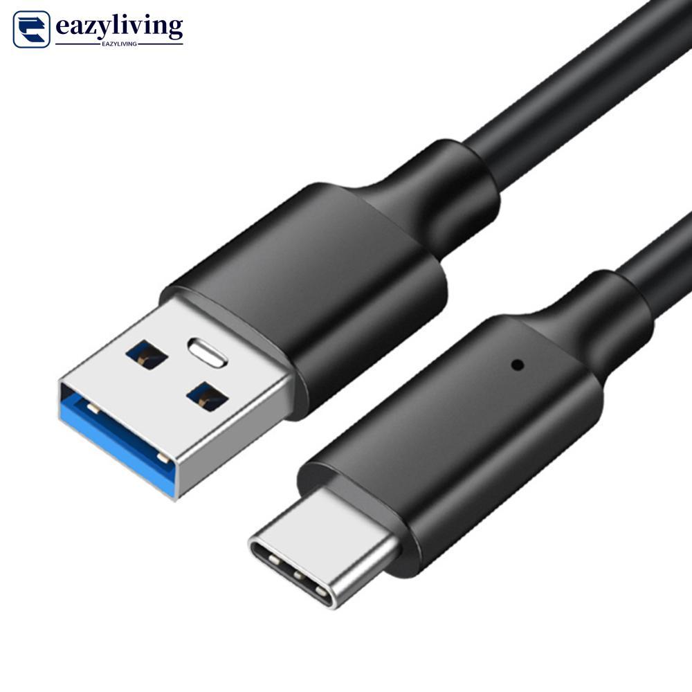 EAZYLIVING 1 PC USB3.2 To Type-C Data Cable 10Gbps สายความเร็วสูง Gen2 Hard Disk Data Cable 3A QC 3.