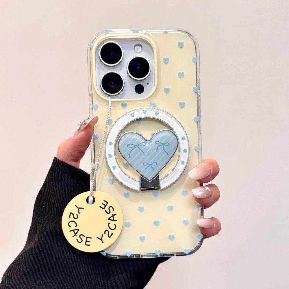 Small Fresh Blue Heart เหมาะสําหรับ Samsung s24ultra เคสโทรศัพท์ s23 + s25fe แม่เหล็ก s22 + s21fe สไตล์เกาหลี s20fe หวาน a07a17a26 สาว a35a36a16 กันกระแทก a06 – โปรปัง