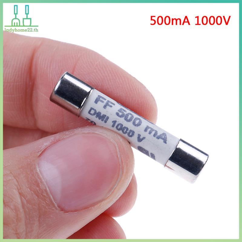 DOULLADY 1Pc FF 0.5A 500mA 1000V dmi ฟิวส์สําหรับมัลติมิเตอร์ F15B F17B F18B 6.3x32 มม.TH