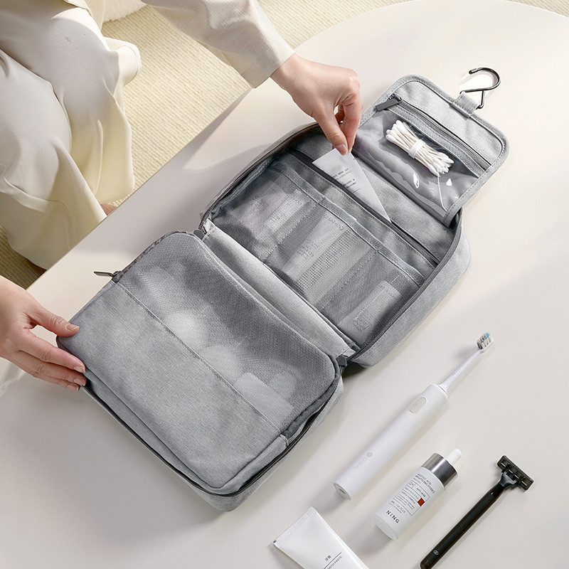 Hook Toilet Bag กระเป๋าเก็บของความจุขนาดใหญ่มัลติฟังก์ชั่นแบบพกพากระเป๋าใส่อุปกรณ์อาบน้ําแบบพกพา Water-Repellent Travel Storage