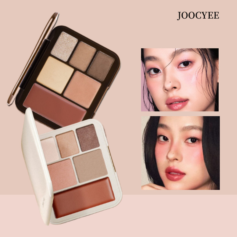 JOOCYEEอายแชโดว์พาเลทแต่งหน้าพาเลทใบหน้าที่ครอบคลุมพาเลทบลัชออนครีมเอิร์ธโทนคอนทัวร์