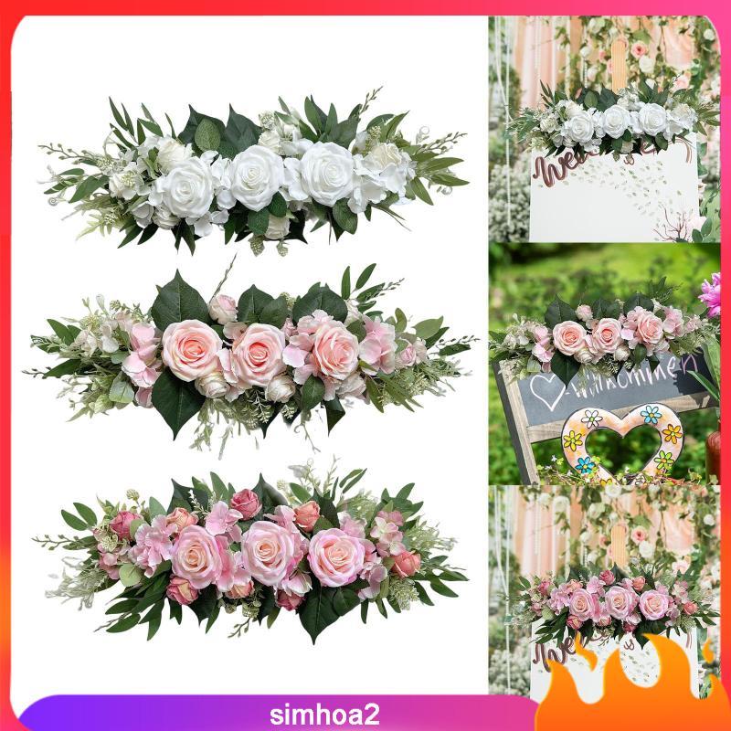 [Simhoa2] ดอกไม้งานแต่งงานประดิษฐ์, Swag Rose Garland การจัดดอกไม้สําหรับบ้าน