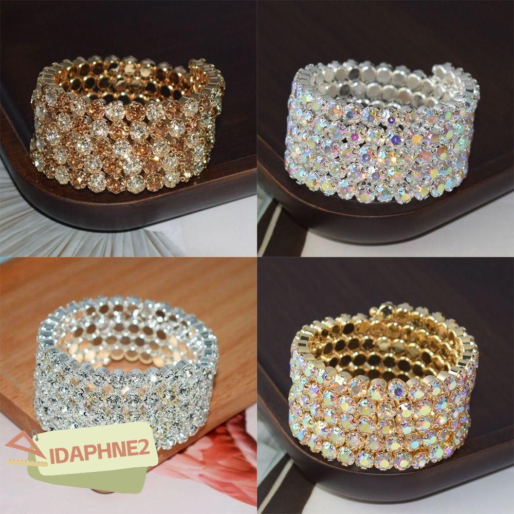 สร้อยข้อมือคริสตัลห้าแถวสำหรับเจ้าสาวยอดนิยม