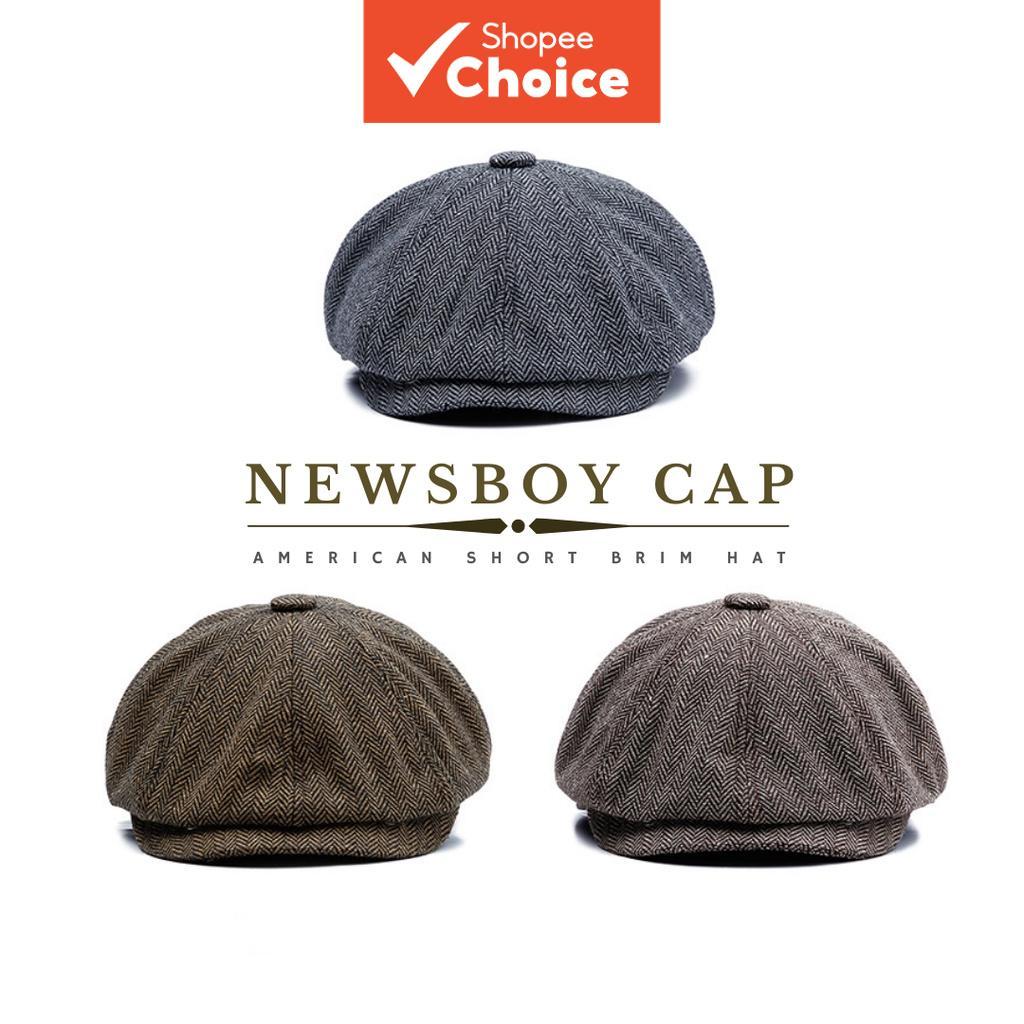 Newsboy Cap Classic Retro Vintage สไตล์หมวกสําหรับผู้ชายผู้หญิง