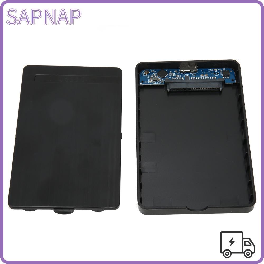 กล่องใส่ฮาร์ดไดรฟ์ SAPNAP, กล่องใส่ SSD SATA ขนาด 2.5 นิ้ว 1000GB, ทนทานพร้อมปลั๊กสายเคเบิลและเล่นฮา
