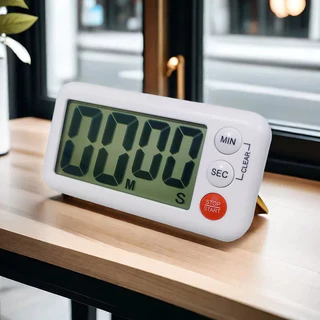 คิปรัน ตัวจับเวลาในครัวดิจิตอล ฝักบัวพกพา 99นาที59วินาที สำหรับอบ/เกม/สํานักงาน/เรียน