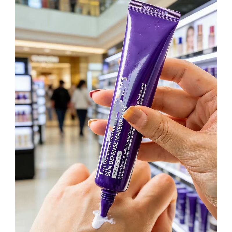 {YOLO แนะนํา} สินค้าใหม่ Perilla Base Cream Makeup Primer ครีมกันแดดคอนซีลเลอร์ 3 in 1 Dry Skin Oily