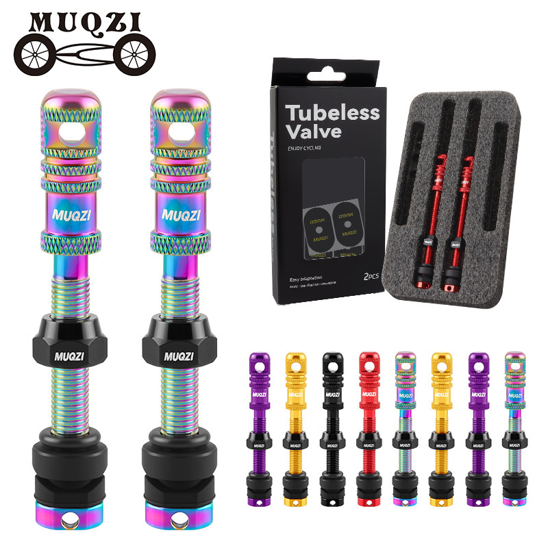 MUQZI 45/5/65 มม. Tubeless Presta Valve Stem Presta Valve Kit สําหรับ MTB Road Gravel Bike