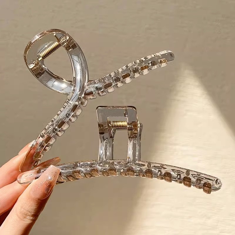 กิ๊บฉลามอะคริลิกโปร่งใส สไตล์เรียบง่ายสำหรับการแต่งผมแฟชั่น - รูปที่ 4