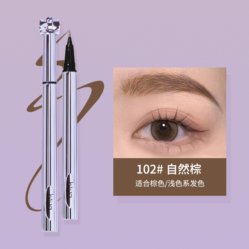 [คลังสินค้าพร้อม] Biya Biya ดินสอเขียนคิ้วน้ําของเหลวปลายละเอียดพิเศษกันน้ํากันเหงื่อไม่ฉีกขาดสามเณร