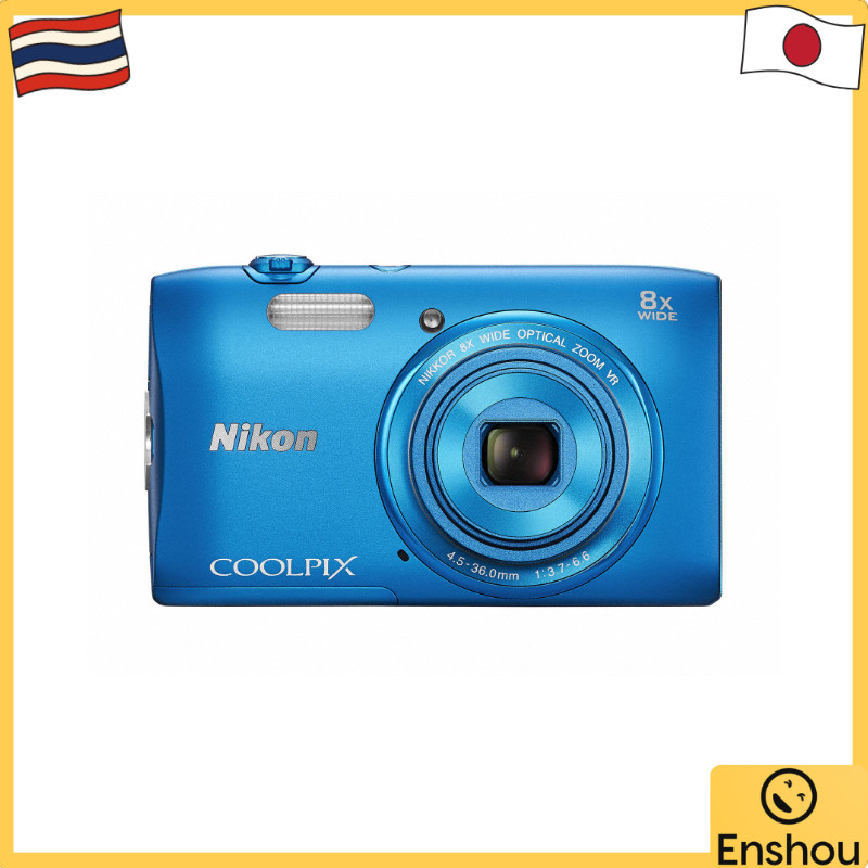 จากญี่ปุ่น [สินค้ามือสอง]Nikon Digital Camera COOLPIX S3600 8x Zoom 20.05 Megapixels Cobalt Blue S36