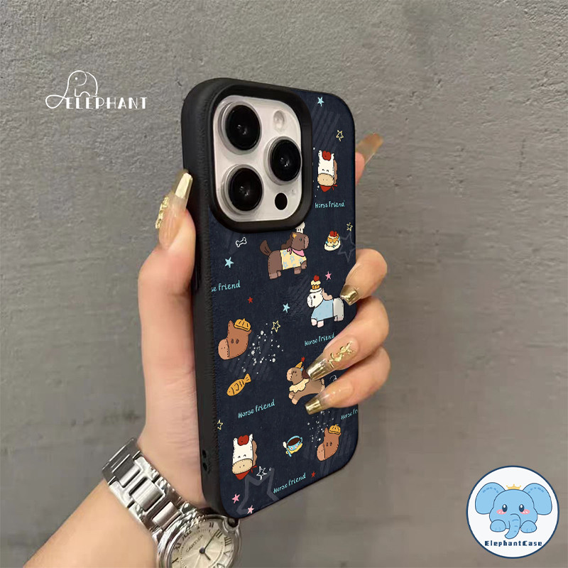 สำหรับ IPhone 17 13 Air 15 11 16 12 14 Pro Max XR X 7 15 Plus เค้กดาวการ์ตูนม้า 2026 ปกหนังคู่รักปีใหม่ - รูปที่ 3