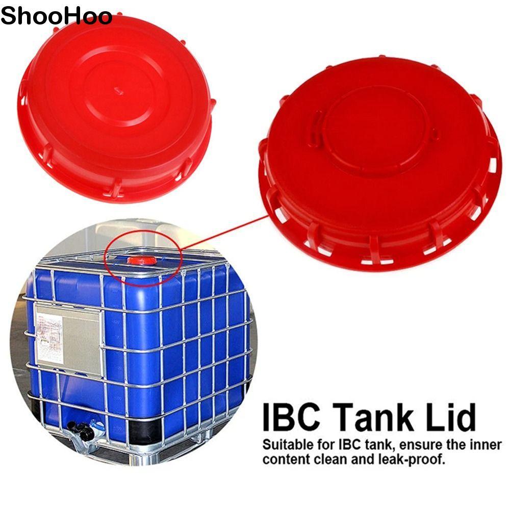 SHOOHOO ฝาถังน้ําเหลว 1 ชิ้น, ซีลดีพร้อมรูหายใจ ฝาถัง IBC, พลาสติก Dia 163 มม. พร้อมปะเก็นฝาครอบสีแดง