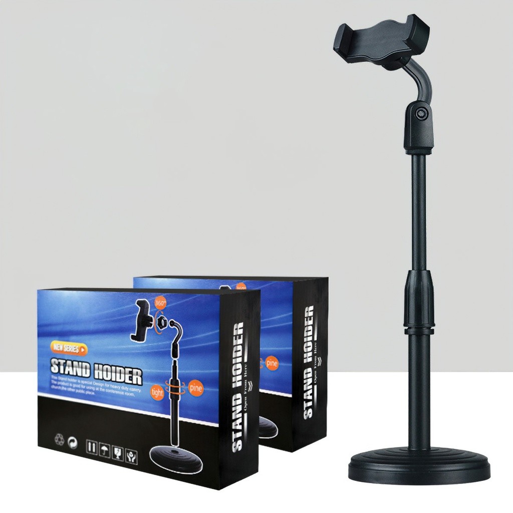 ขาตั้งโทรศัพท์ - livestream Phone Shelf สําหรับดูวิดีโอที่มีการหมุน 360 องศาที่เสถียรสําหรับการบันทึ