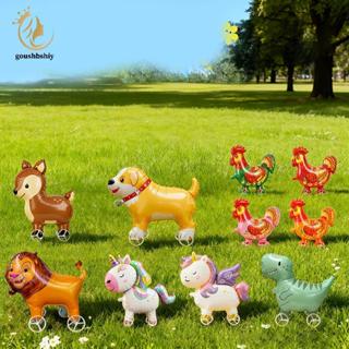 [GOY] การ์ตูนสัตว์ Stand Up ลูกโป่งฟิล์มอลูมิเนียมล้อตกแต่งง…