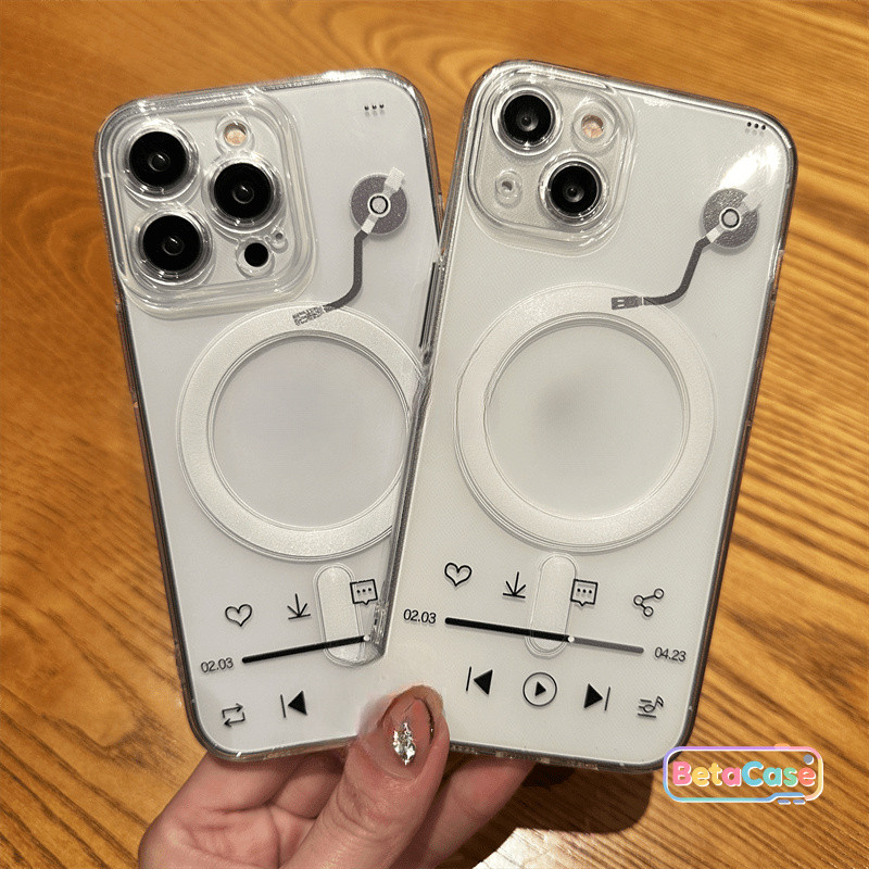 เคสโทรศัพท์ลวดลายมินิมอลรูปเครื่องเล่นเพลงสนุก Phone Case for iPhone 17, 16, 15, 15pro, 15plus, 14, 13, 13pro, 12,11
