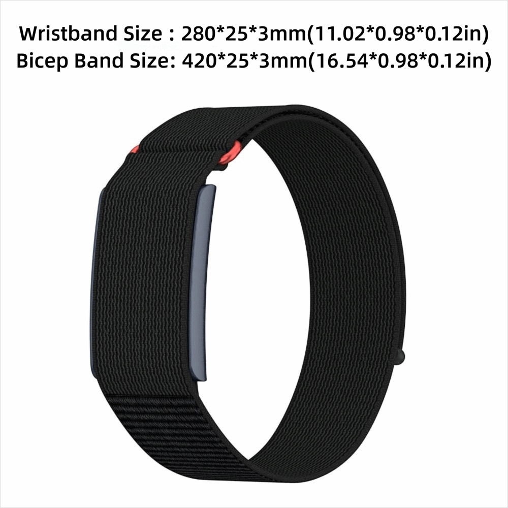 BRABRAA Fitness Tracker Strap, Breathable Nylon Sport Band Bicep Band,คุณภาพสูงออกแบบห่วงปรับได้สายรัดข้อมือสําหรับAmazfit Helio Strap - รูปที่ 4