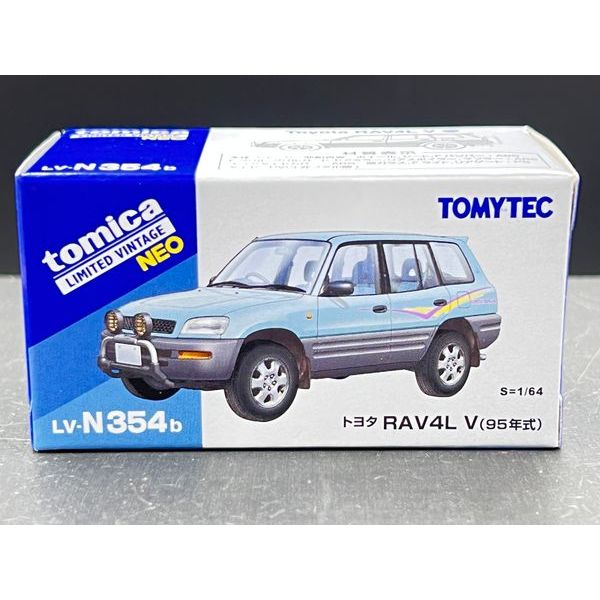 Tomica Limited Vintage NEO LV-N354b Toyota RAV4L V (light blue/gray) 1995 model
