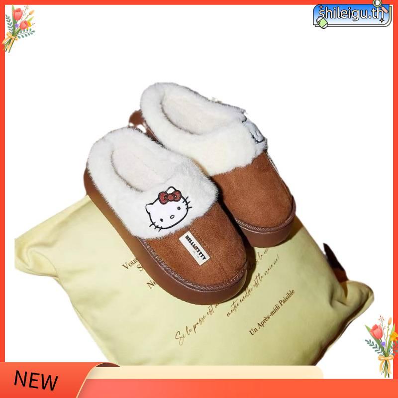 (พร้อมส่ง) Gukoo X Hello Kitty รองเท้า Slipper คิตตี้นุ่มๆ