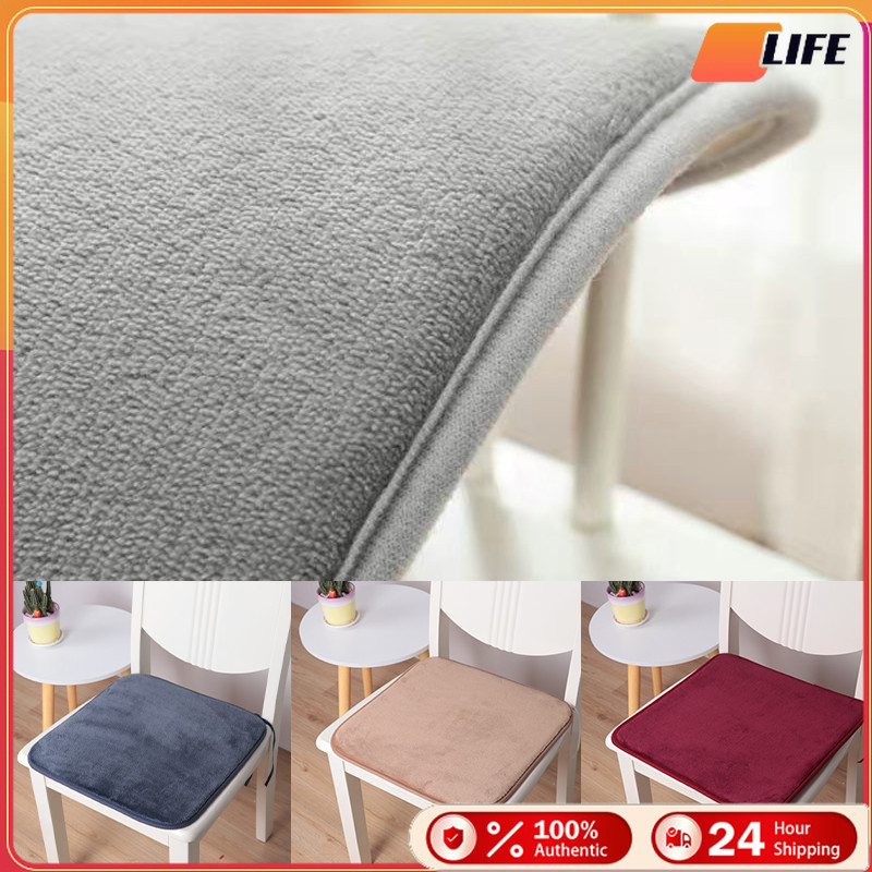 รองรับCOD！เบาะรองนั่งเก้าอี้รับประทานอาหาร 40*40CM กันลื่น ซักทําความสะอาดได้ สามสี