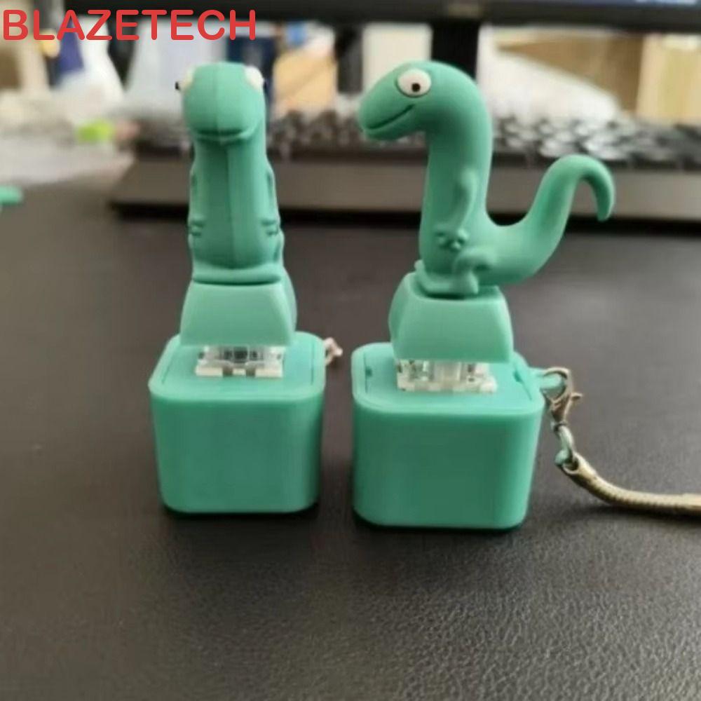 BLAZETECH Lizard Voice Key Ring, พร้อม LED Flash Effects Lizard ปุ่มพวงกุญแจ, ไฟสีสันตลก Sensory Design Fidget Lizard Sounds จี้กระเป๋าเป้สะพายหลัง