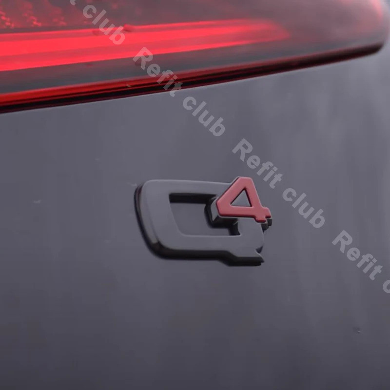 Black Q4 STELVIO Sticker Car Tail LOGO Styling Emblem Stickers for Alfa Romeo Giulia Stelvio Modific