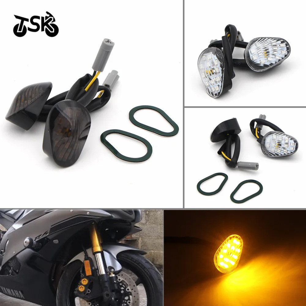 LED Turn Signal Light Indicator Lamp Flush Mount For Yamaha YZF R1 R6 R6S Motorcycle