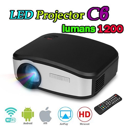 Projector Cheerlux C6 Wifi HD 720P 1200 Lumens