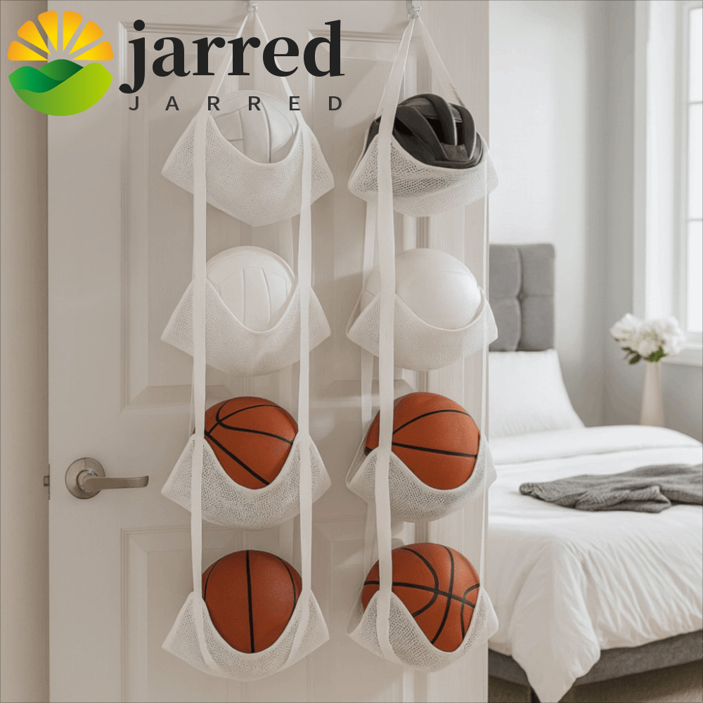 JARRED Ball Storage Hanging Bag, Space Saving Wall Mounted Mesh Storage Bag, Practical Large Capacit
