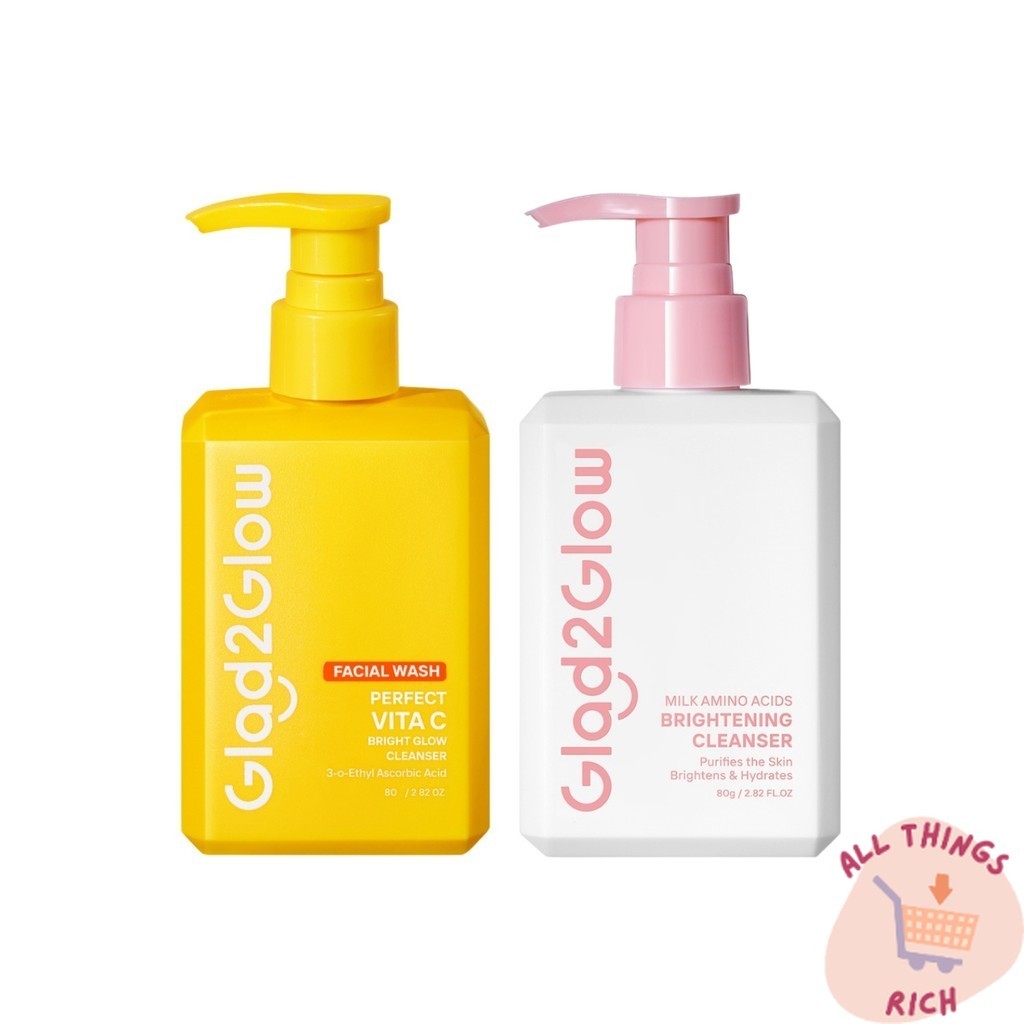 Glad2Glow Milk Amino Cleanser/ Perfect Vita C เจลล้างหน้า โฟมล้างหน้า เนื้ออ่อนโยน ล้างสะอาด 80g