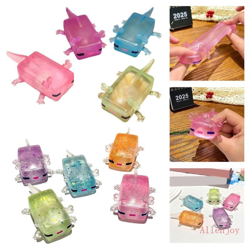 JOY Axolotl ของเล่นบรรเทาความเครียดพกพาสะดวกการ์ตูนสัตว์เด้งช้าและขยายของเล่นงานเลี้ยงวันเกิดที่ไม่ซ้ําใคร