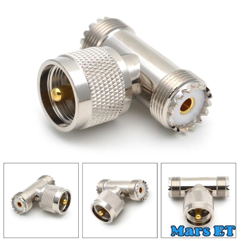 Mars PL259 SO239 SL16 UHF ถึง UHF Connector มุมขวา UHF PL259 SO239 ชายหญิง