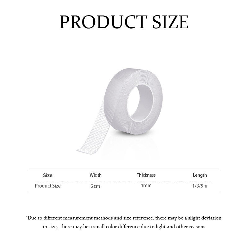 เทปอะคริลิกสองด้านแบบล้างทำความสะอาดได้ เทปสองด้านแบบนาโนลายตาราง เทปไร้รอยต่อที่มีแรงยึดเกาะสูง - รูปที่ 3
