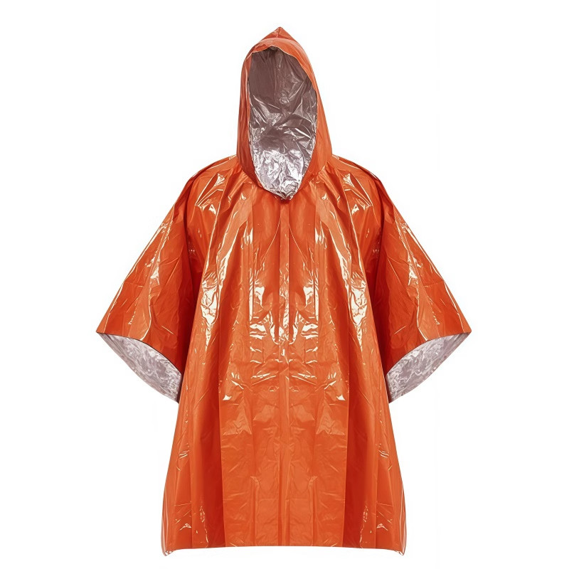 COD เสื้อกันฝนฉุกเฉินแบบมีฮู้ด ทำจากฟอยล์อลูมิเนียม พับเก็บได้เล็ก น้ำหนักเบา สำหรับกิจกรรมกลางแจ้ง ราคา ถูกที่สุด ดีลบีเคเค แกลเลอรีภาพที่ 8