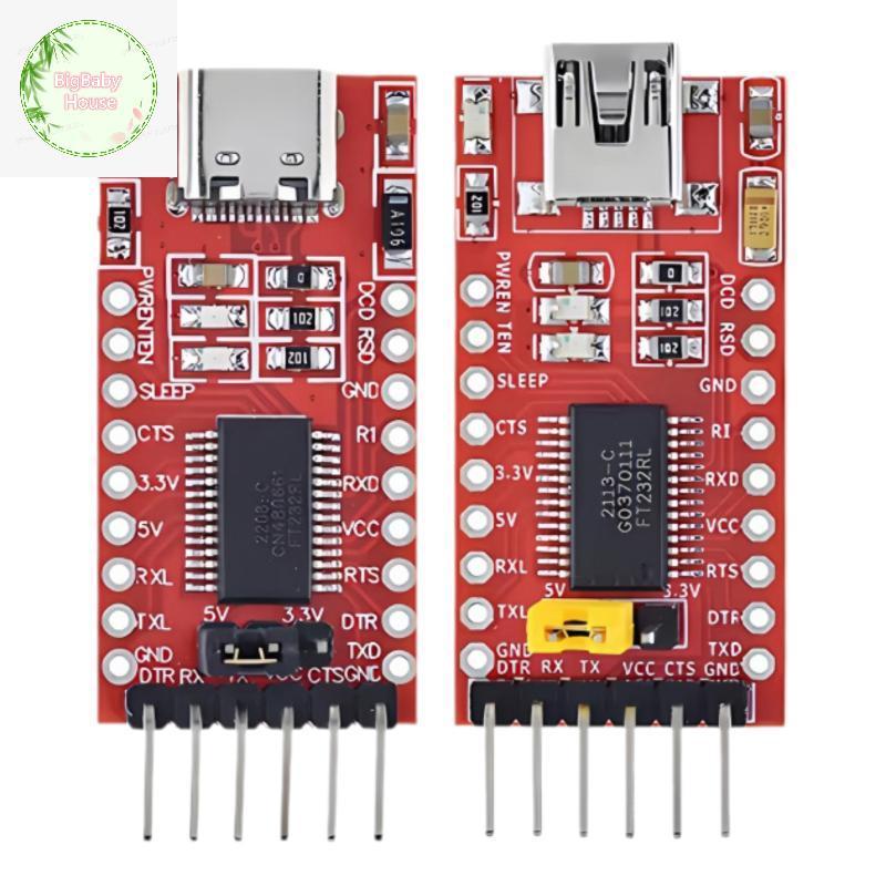 BigBabyHouse 1 ชิ้น USB ถึง TTL / Type-C FT232RL FT232 FTDI USB 3.3 โวลต์ 5.5 โวลต์ถึง TTL Serial อะ