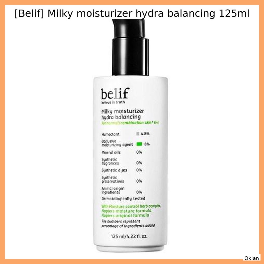 [Belif] Milky moisturizer hydra balancing 125ml / Hydrating, Balancing by Okian