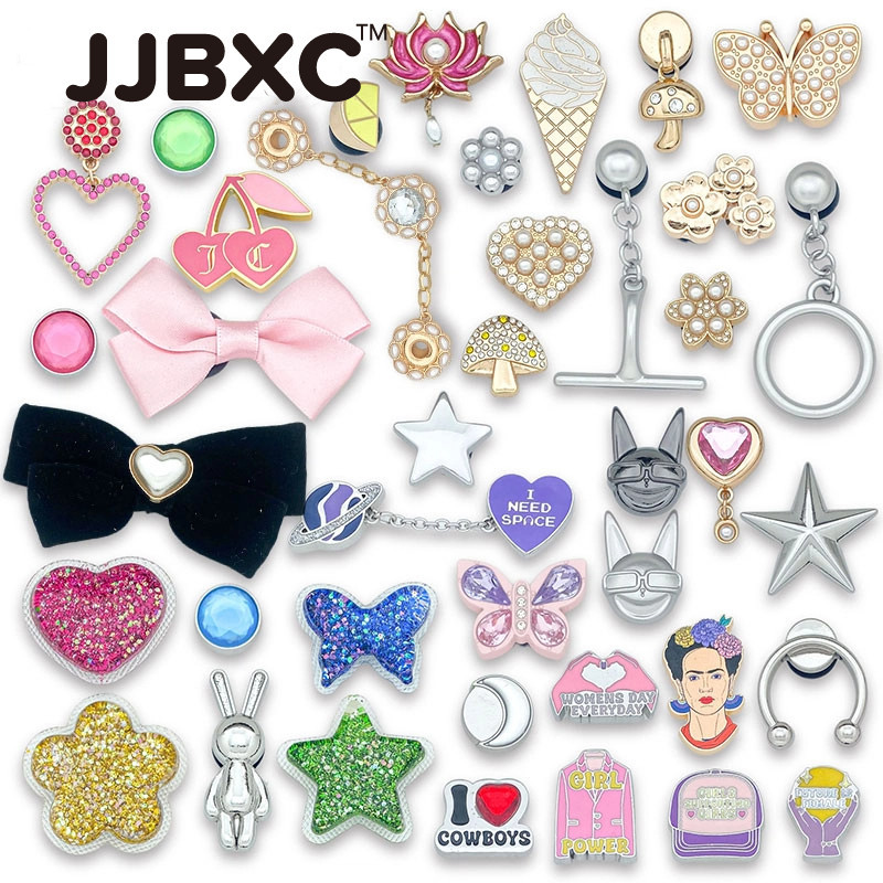 คลิป buckle อัลลอยและพลอย เพิ่มความสวยงามให้รองเท้าพร้อมโบว์ผ้า – โปรปัง