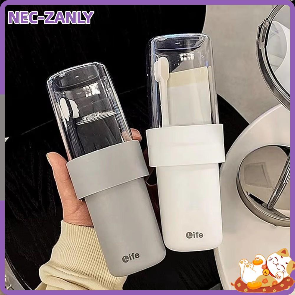 ถ้วยน้ํายาบ้วนปาก NEC-ZANLY, ถ้วยแปรงสีฟัน 2In1, กล่องเก็บแปรงสีฟันไฟฟ้าพลาสติกมัลติฟังก์ชั่นน้ําหนั