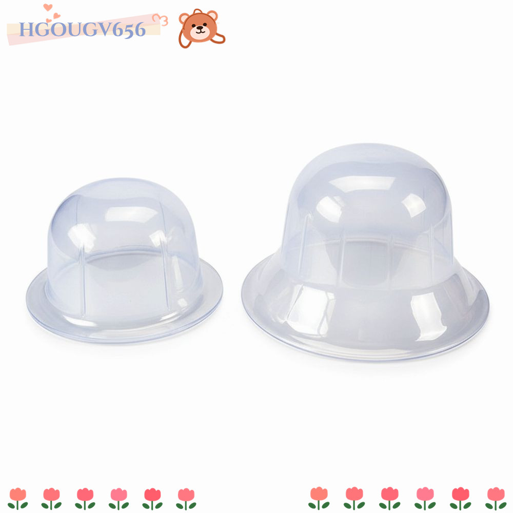 HGOUGVT ที่รองหมวก, ขาตั้งหมวกถังโปร่งใสพิการได้อย่างง่ายดาย, ชั้นวางหมวก PVC คุณภาพสูงสําหรับแสดงและจัดเก็บ