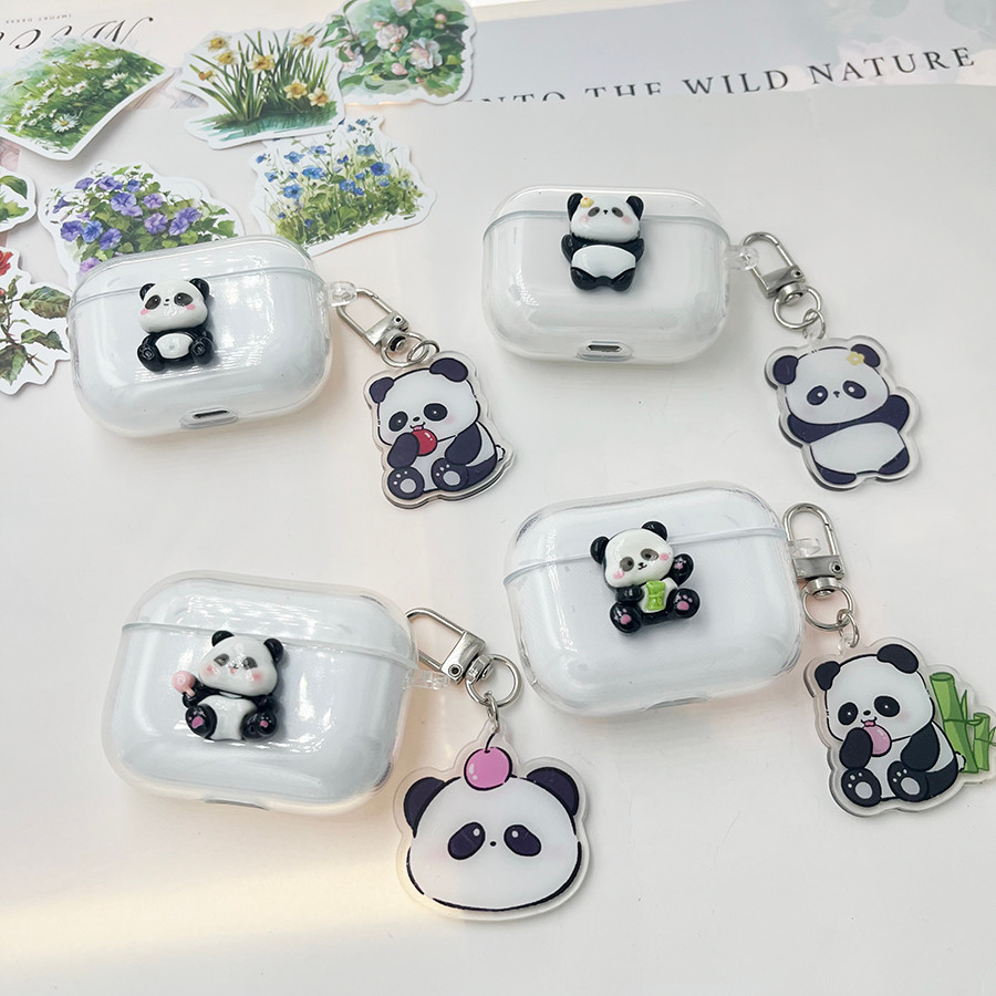Panda จี้สําหรับ SoundPEATS air 3 air3pro Air3 Deluxe HS กรณีซิลิโคนหูฟังสําหรับ SoundPEATS Air4Pro