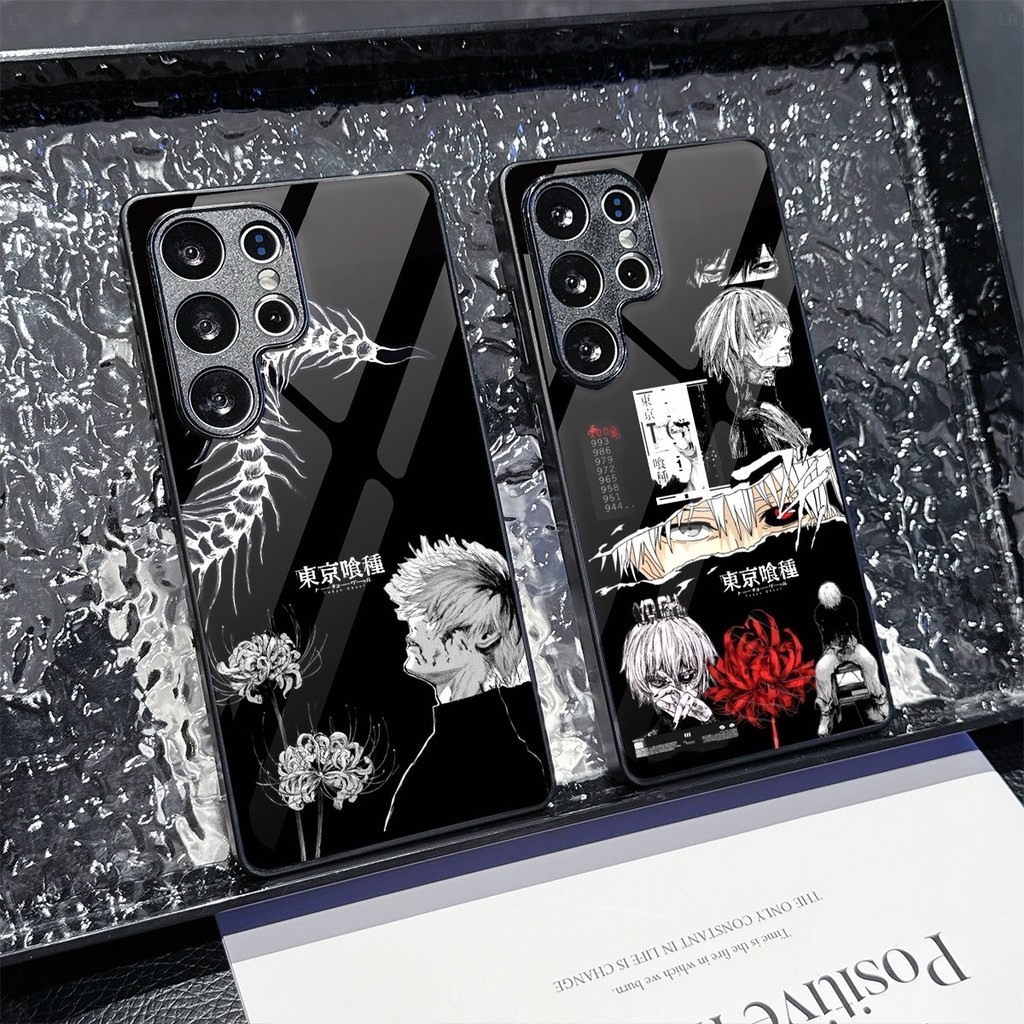 Tokyo Ghoul 03 แก้วเคสโทรศัพท์สําหรับ Samsung Galaxy S22 S23 S24 S25 Ultra Plus S24FE S25FE M15 M16 