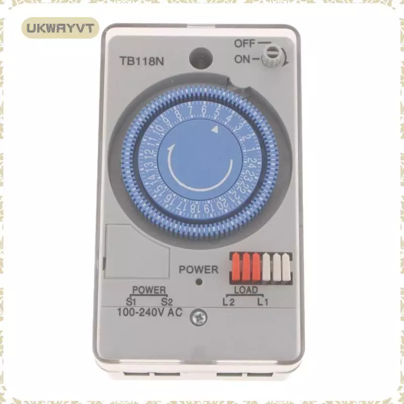[ukwryvt] 24 ชั่วโมง Mechanical Chronometry Time Switch Timer พร้อมฝาครอบ 110-240V