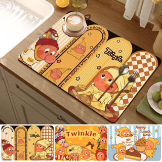 การ์ตูนดาวออกแบบเสื่อดูดซับน้ํามัลติฟังก์ชั่ระบายน้ําเสื่อบ้…