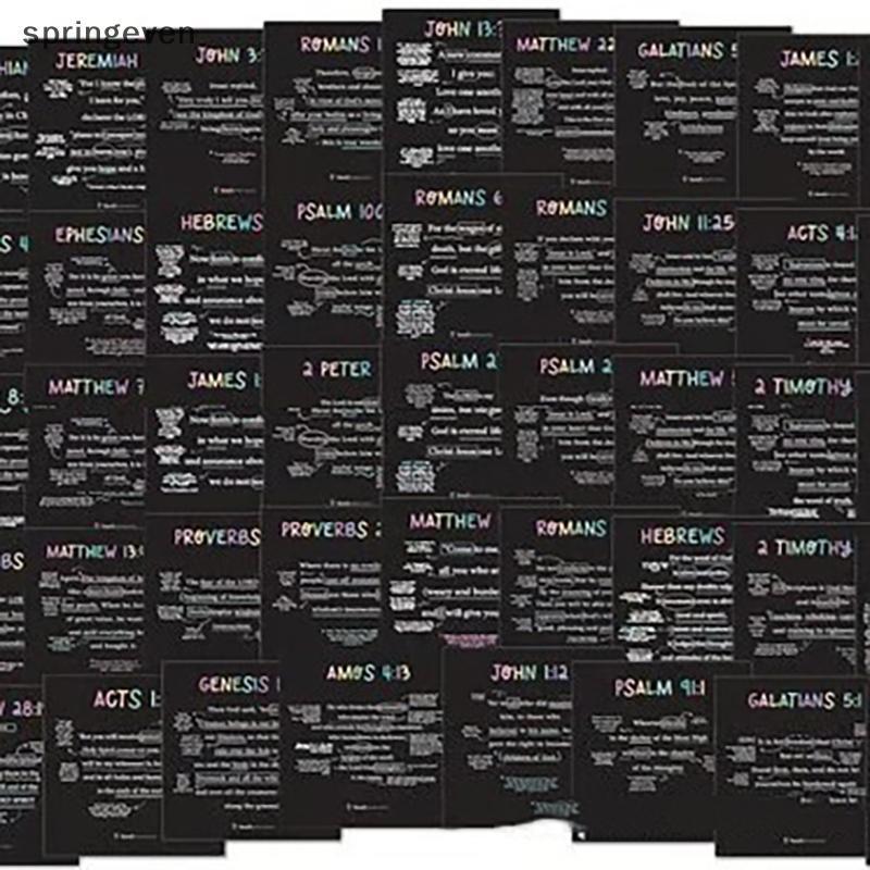 Springeven 50 การ์ดสคริปต์ ped Bible Verse สําหรับทุกสัปดาห์แห่งปี Bible หน่วยความจํา Verse การ์ดคริ