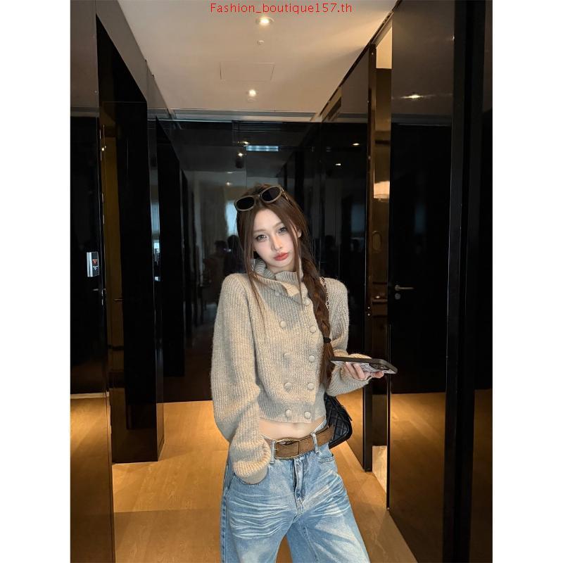 KNS26 Velin Knitted Sweater เสื้อไหมพรมคอปก